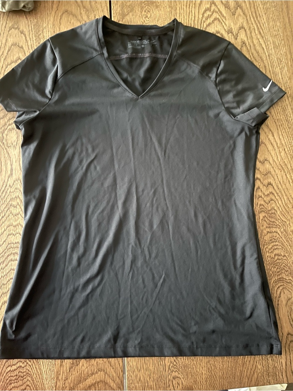 Nike Golf Black V-Neck Short Sleeve Athletic Tee